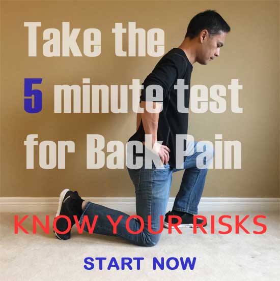 5 minute test for back pain